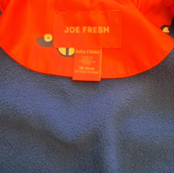 Toddler Rain Jacket - Fleece-lined 12-18 months - Picture 5 of 8